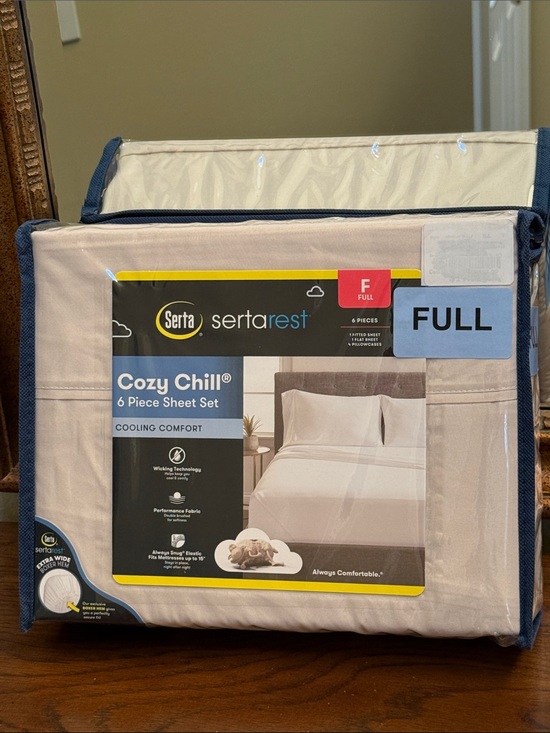 Serta Cozy Chill Other - Serta Cozy Chill Full 6-Piece Sheet Set - Tan.